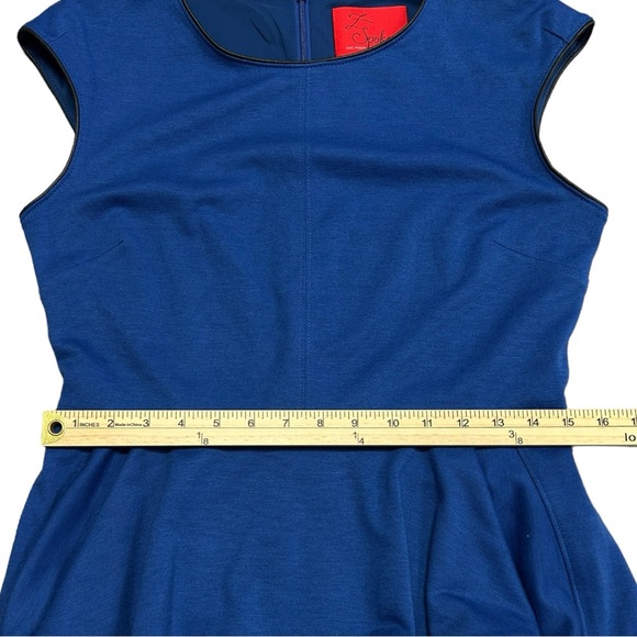Z Spoke Zac Posen New York Lord & Taylor Women’s Cobalt Blue Peplum Dress ‎ Sz 8 - Picture 4 of 7